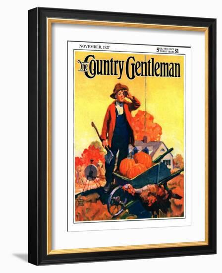 "Where's That Turkey?," Country Gentleman Cover, November 1, 1927-William Meade Prince-Framed Giclee Print