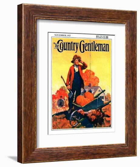 "Where's That Turkey?," Country Gentleman Cover, November 1, 1927-William Meade Prince-Framed Giclee Print