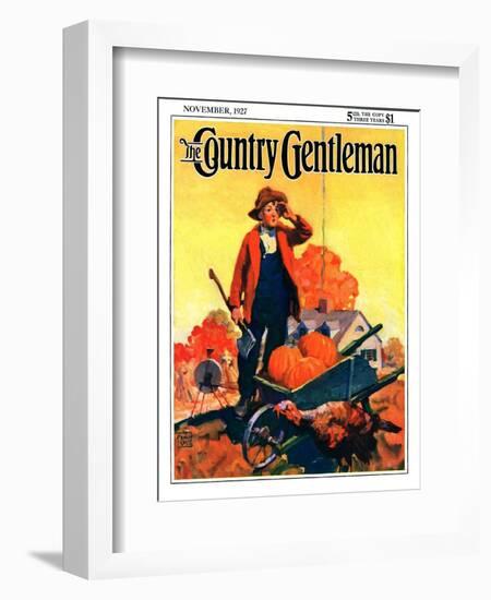 "Where's That Turkey?," Country Gentleman Cover, November 1, 1927-William Meade Prince-Framed Giclee Print