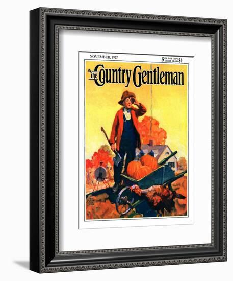 "Where's That Turkey?," Country Gentleman Cover, November 1, 1927-William Meade Prince-Framed Giclee Print