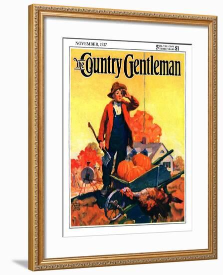 "Where's That Turkey?," Country Gentleman Cover, November 1, 1927-William Meade Prince-Framed Giclee Print