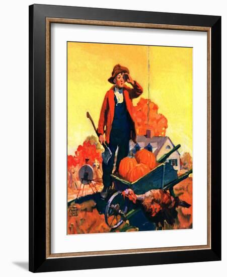 "Where's That Turkey?,"November 1, 1927-William Meade Prince-Framed Giclee Print