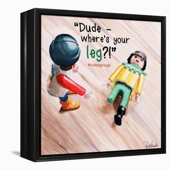 Where's Your Leg? 2-Jennifer Redstreake Geary-Framed Stretched Canvas