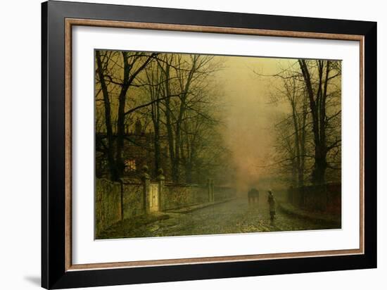 Where the Pale Moonbeams Linger-John Atkinson Grimshaw-Framed Giclee Print