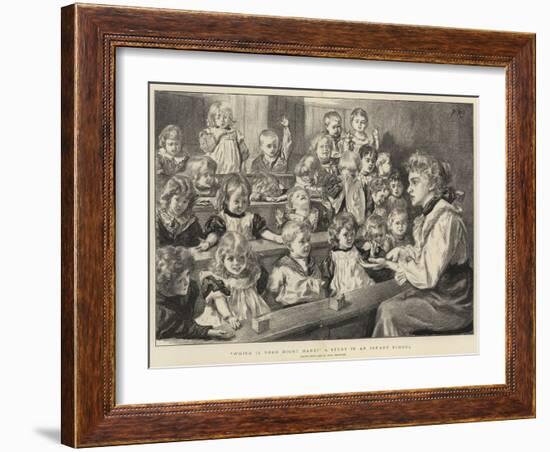 Which Is Your Right Hand? a Study in an Infant School-Charles Paul Renouard-Framed Giclee Print