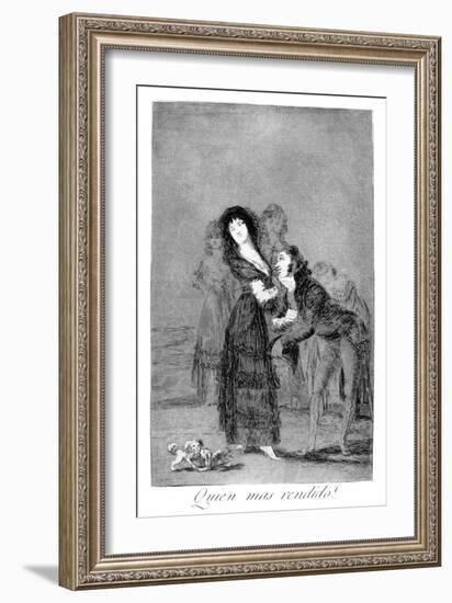 Which of Them Is More Overcome?, 1799-Francisco de Goya-Framed Giclee Print