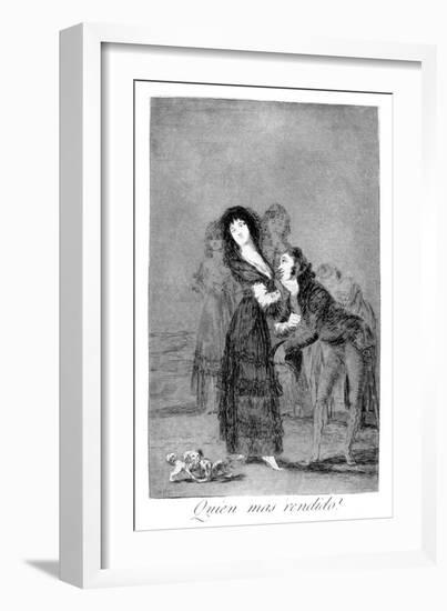 Which of Them Is More Overcome?, 1799-Francisco de Goya-Framed Giclee Print