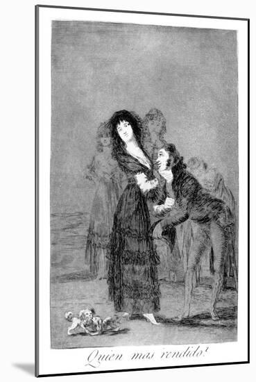 Which of Them Is More Overcome?, 1799-Francisco de Goya-Mounted Giclee Print