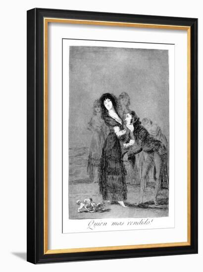 Which of Them Is More Overcome?, 1799-Francisco de Goya-Framed Giclee Print