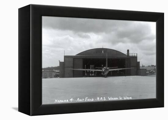 Whidbey Island, Washington - Ault Field Hangar 4 View-Lantern Press-Framed Stretched Canvas