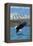 Whidbey Island, Washington - Eagle Fishing-Lantern Press-Framed Stretched Canvas