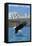 Whidbey Island, Washington - Eagle Fishing-Lantern Press-Framed Stretched Canvas