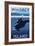 Whidbey Island, Washington - Orca and Calf-Lantern Press-Framed Art Print