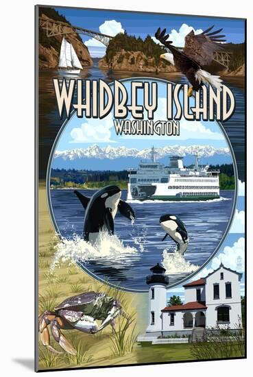 Whidbey Island, Washington - Scenes-Lantern Press-Mounted Art Print