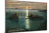 Whidbey Island, Washington - Sunset View on Puget Sound from Rosario Beach, c.1928-Lantern Press-Mounted Art Print