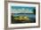 Whidby Island and Mt. Baker from Port Townsend - Port Townsend, WA-Lantern Press-Framed Art Print