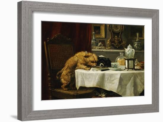 While Masters Away-Henriette Ronner-Knip-Framed Giclee Print