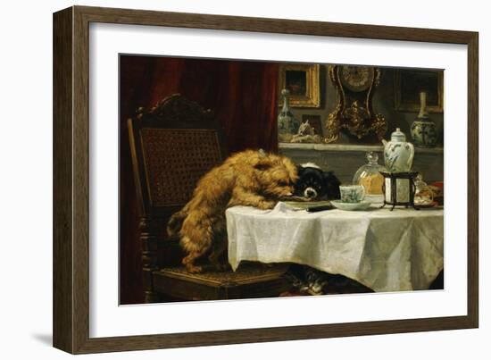 While Masters Away-Henriette Ronner-Knip-Framed Giclee Print