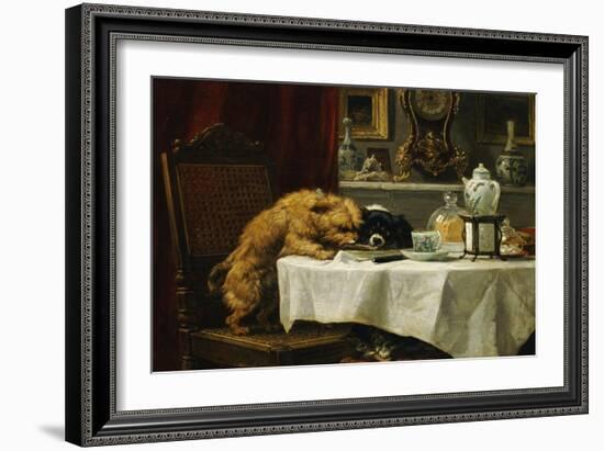 While Masters Away-Henriette Ronner-Knip-Framed Giclee Print