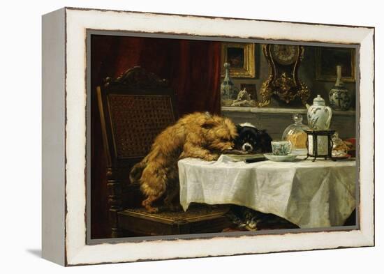 While Masters Away-Henriette Ronner-Knip-Framed Premier Image Canvas