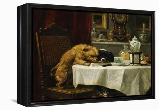 While Masters Away-Henriette Ronner-Knip-Framed Premier Image Canvas