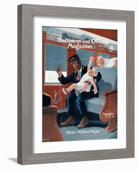 While Mother Naps-Charles H. Dickson-Framed Giclee Print