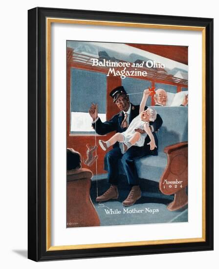 While Mother Naps-Charles H. Dickson-Framed Giclee Print