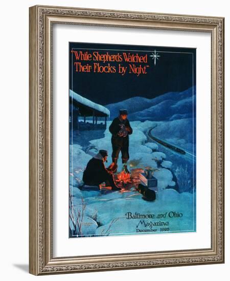 While Shepherds Watched their Flocks by Night-Charles H. Dickson-Framed Giclee Print