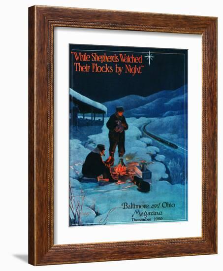 While Shepherds Watched their Flocks by Night-Charles H. Dickson-Framed Giclee Print