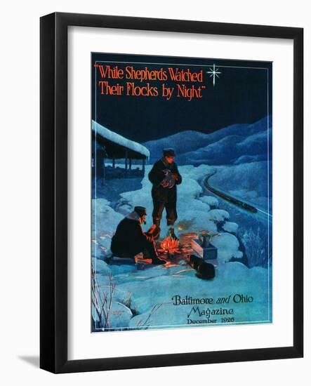 While Shepherds Watched their Flocks by Night-Charles H. Dickson-Framed Giclee Print