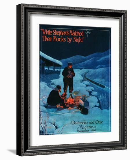 While Shepherds Watched their Flocks by Night-Charles H. Dickson-Framed Giclee Print