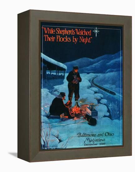 While Shepherds Watched their Flocks by Night-Charles H. Dickson-Framed Premier Image Canvas