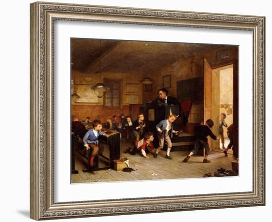 While Teacher Sleeps-Andre Henri Dargelas-Framed Giclee Print