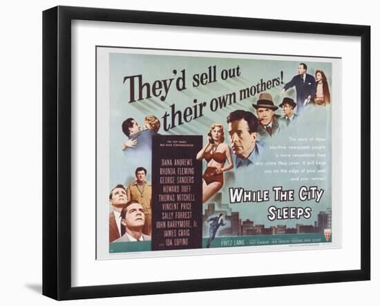 While the City Sleeps, 1956-null-Framed Art Print