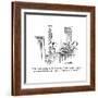 "While we're waiting for His Honor, may I offer the jury a selection of ha?" - New Yorker Cartoon-Henry Martin-Framed Premium Giclee Print