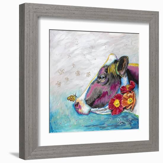 Whimsical Cow-Walela R.-Framed Art Print