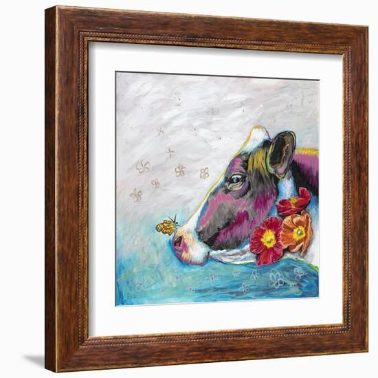 Whimsical Cow-Walela R.-Framed Art Print