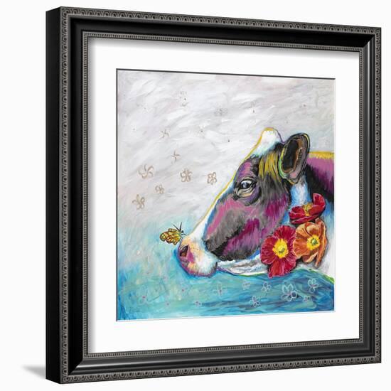 Whimsical Cow-Walela R.-Framed Art Print