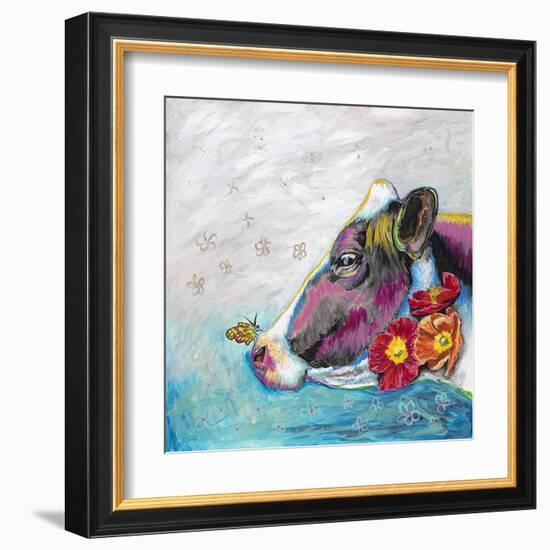 Whimsical Cow-Walela R.-Framed Art Print