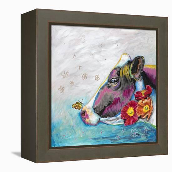 Whimsical Cow-Walela R.-Framed Stretched Canvas