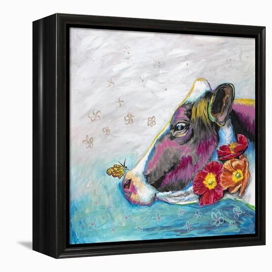 Whimsical Cow-Walela R.-Framed Stretched Canvas