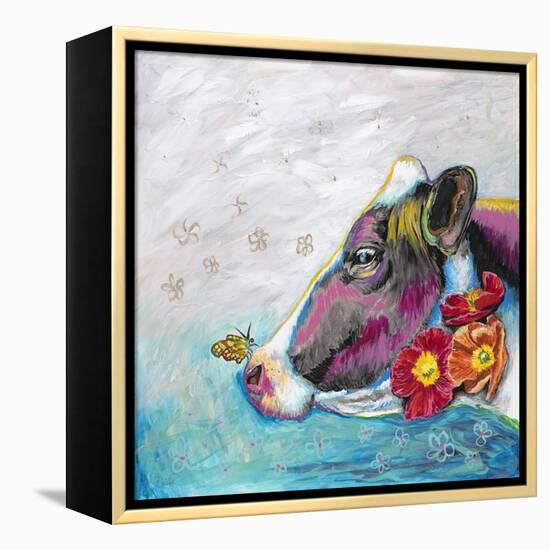 Whimsical Cow-Walela R.-Framed Stretched Canvas
