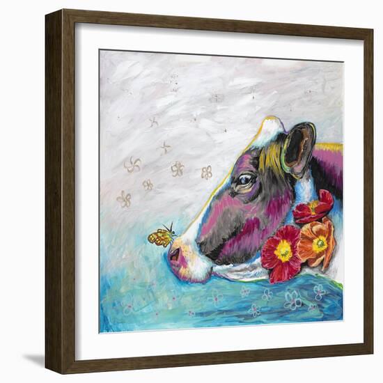 Whimsical Cow-Walela R.-Framed Art Print