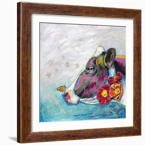 Whimsical Cow-Walela R.-Framed Art Print