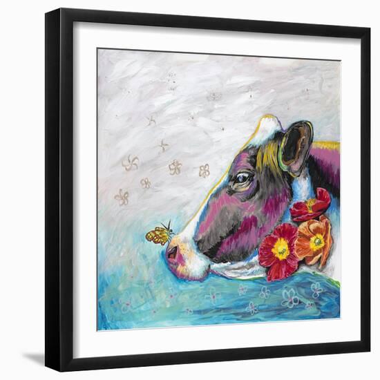 Whimsical Cow-Walela R.-Framed Art Print