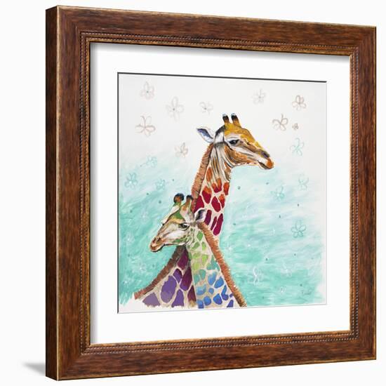 Whimsical Giraffes-Walela R.-Framed Art Print