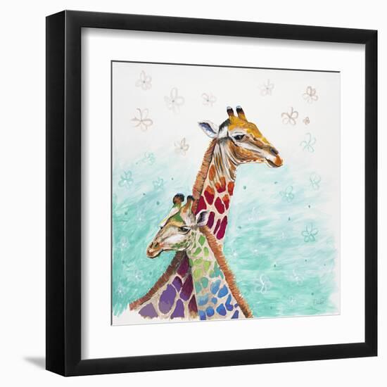 Whimsical Giraffes-Walela R.-Framed Art Print