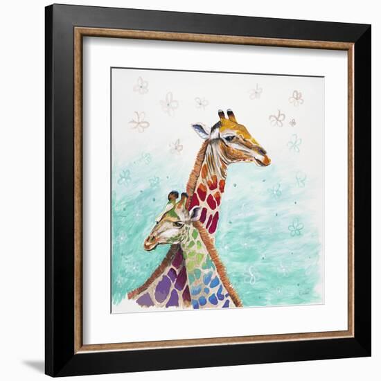 Whimsical Giraffes-Walela R.-Framed Art Print