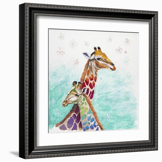 Whimsical Giraffes-Walela R.-Framed Art Print