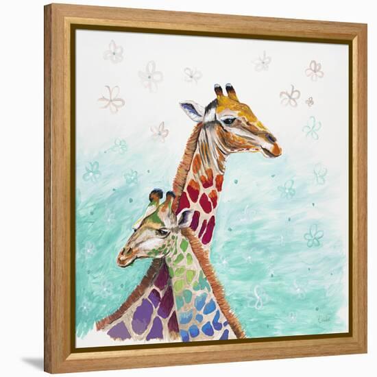 Whimsical Giraffes-Walela R.-Framed Stretched Canvas